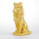 Golden Crown Lion King Statue Decor for Shelf Nordic Style Home and Study Decoration Royal King Lion Figurine Home Decorations