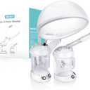 EZBASICS Hair Steamer 2 in 1 Ion Facial Steamer with Extendable Arm Table Top Hair Humidifier Hot Mist Moisturizing Facial Atomizer Spa Face Steamer Design for Personal Care Use at Home 1 Pack + 2Uses