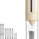 2 x Upgraded 5-in-1 Automatic Needle Threader & Seam Ripper Kit, Premium Needle Threaders for Hand Sewing with 8 Large-Eye Needles, Sewing, Embroidery&Cross Stitch Supplies Tools (Upgraded 1Pcs-Yellow)