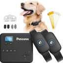 Wireless Dog Training Collar 2-in-1 | 500 ft Adjustable Boundary | Beep/Vibrate/Static 19 Levels | IPX7 Waterproof Receiver | Rechargeable | 10 Flags for Medium & Large Dogs | 1577 lb