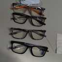 cyangander 4-Pack Mens Reading Glasses Computer Reading Fashionable Frame Blue Light Blocking, Full Frame Readers Anti UV/ eye fatigue(+4.0x Magnification Strength)