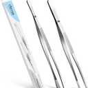 2 Pcs 12-inch Stainless Steel Kitchen Utensils, Cooking Tongs, Kitchen Tweezers for Cooking, Camping Cooking Essentials