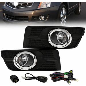 Fog Lights Compatiable with 2010-2016 Cadillac SRX with Switch and Wiring Harness Fog Lamp Set