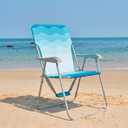 WEJOY Folding Beach Chair for Adults, Lightweight Beach Chair with Shoulder Straps, High Back Camping Chairs with Hard Armrest, Supports 300lbs for Outdoor Lawn Concert