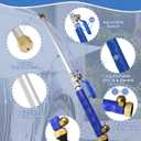 Jet Nozzle Power Washer for Garden Hose, 2-In-1 High Pressure Wand With 2 Different Nozzles and Quick Connect Flexible Wand Lance Hydro Jet Water Hose Nozzle for Gutter Patio Car Pet Window Blue
