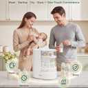 SIJING Bottle Washer & Sterilizer Dryer, Glass Baby Bottle Washer, No Plastic Contact, Automatic Bottle Cleaner with 360 Spray, High-Temp Steam for Pump Parts