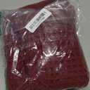 AMOAMI Upgraded Waffle Bath Mat, Super Absorbent Non Slip Bath Mats for Bathroom Floor, Machine Washable Bathroom Rugs with Tassels, Rubber Backed Bathroom Mats, Ultra Soft, 20" x 32", Burgundy