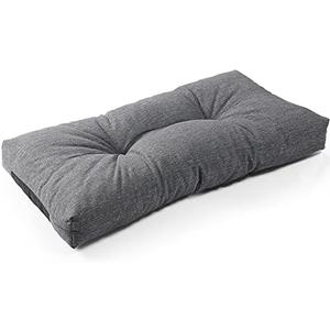 SUNROX LokGrip Non Slip Tufted Memory Foam Bench Cushion, FadeShield Water Resistant Durable Thicken Outdoor/Indoor Bench Seat Pads 30x14x4 inch, Heather Black