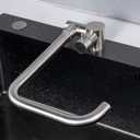 Kitchen Faucets Folding Inside Window Stainless Steel Hot and Cold Water Single Handle Single Hole Kitchen Sink Mixer Faucet Folding-Brushed