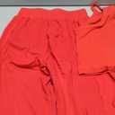 QINSEN Women's 2 Piece Sets Summer Ribbed Knit Crop Tank Tops Wide Leg Pants Sleeveless Tracksuit (Medium, Red)