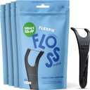 SmartLifeco Eco-Friendly Angled Dental Floss Picks (200ct) - Flossers Made With Straw Wheat Blend, Natural Whitening, Tooth Pick Stick For Adults, Vegan, Bamboo Charcoal Thread For Back Teeth & Molars