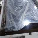 COGOOD Farmhouse Bathroom Mirror - 49" x 30" Rustic Barn Door Mirror for Living Room, Entryway, Bedroom, Vanity Wall Decor (Black Brown)