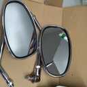 10MM Chrome Motorcycle Handlebar Rearview Side Mirrors for Sports Bike Cruiser Chopper Dirt Bike Scooter (Chrome)