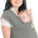 KeaBabies Baby Wrap Carrier - All in 1 Original Baby Carrier Newborn to Toddler Sling, Easy to Wear, Hands Free Bonding, Lightweight, Breathable Infant Wraps (Graphite)
