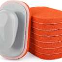 8-Pack Griddle Cleaning Pads with Holder Kit- Premium Grill Scrubbing Stone for Blackstone, Hibachi & Flat Top Grills - Non-Scratch Cleaning Accessories