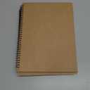 EUSOAR Graph Notebook Spiral, A4 3Packs 8.5"x11" 120 Pages Graphing Notebook, Hardcover Spiral Grid Graph Paper Notebook Composition for Math Science Engineering Artist Drawing-Kraft