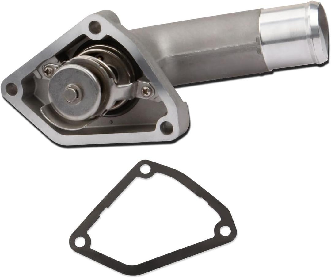 MITZONE Coolant Thermostat Housing Assembly with thermostat Compatible with 2002-2004 Infiniti I35 2002-2006 Nissan Altima 2002-2008 Maxima 2003-2007 Murano 2004-2009 Quest 3.5L V6