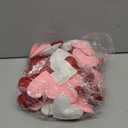 13 FT 45 Pcs Valentine's Day Felt Heart Garland Banner Decorations Pink Red White 3D Heart Felt Banners Garland for Fireplace Anniversary Wedding Engagement Party Home Decor