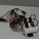 Halloween Flicker Flame Light Bulbs, ST40 Blood Drop Replacement Bulbs Edison Flicker LED Bulbs with Orange Red Flame for Outdoor Halloween String Lights, 1 Watt- E17 Intermediate Base, 10 Pack