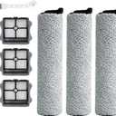YSD Roller Brush and Filter Replacement Compatible with Tineco iFloor 3/ Floor One S3 Cordless Vacuum Cleaner, Replacement Parts Include 3 Brush Rollers, 3 Filters