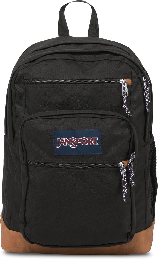 JanSport Cool Backpack, with 15-inch Laptop Sleeve - Large Computer Bag Rucksack with 2 Compartments, Ergonomic Straps, Black (One Size)