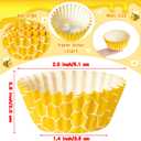 COcnny Bee Mini Cupcake Liners - 600pcs Summer Baking Cups Muffin Paper Cupcakes Wrappers for Birthday Party, Yellow Honey Candy Cake Chocolate Wrap Making Supplies for Baby Shower Wedding (10 Styles)