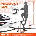 Sidasu 3 Step Boat Trailer Steps, Boat Steps with Handle Non Slip Boat Ladder Trailer Tongue Step, Fits Most Width 3 and Height 3"-5" Trailer Tongues Bass Boat, Pontoon Boat