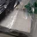 BULBUL Champagne Grey Color Block Window Curtains Panels 90 inches Long Velvet Farmhouse Drapes for Bedroom Living Room Darkening Treatment with Grommet Set of 2