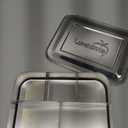 LunchBots Large Cinco Stainless Steel Lunch Container - Five Section Design Holds a Variety of Foods - Metal Bento Box - Dishwasher Safe - Stainless Lid - Stainless Steel