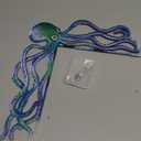 Metal Door Frame Decoration 11.81 x 10.43 Inches Octopus Themed Home Decor for Indoor Outdoor Door Window Home Office(Ocean Blue)