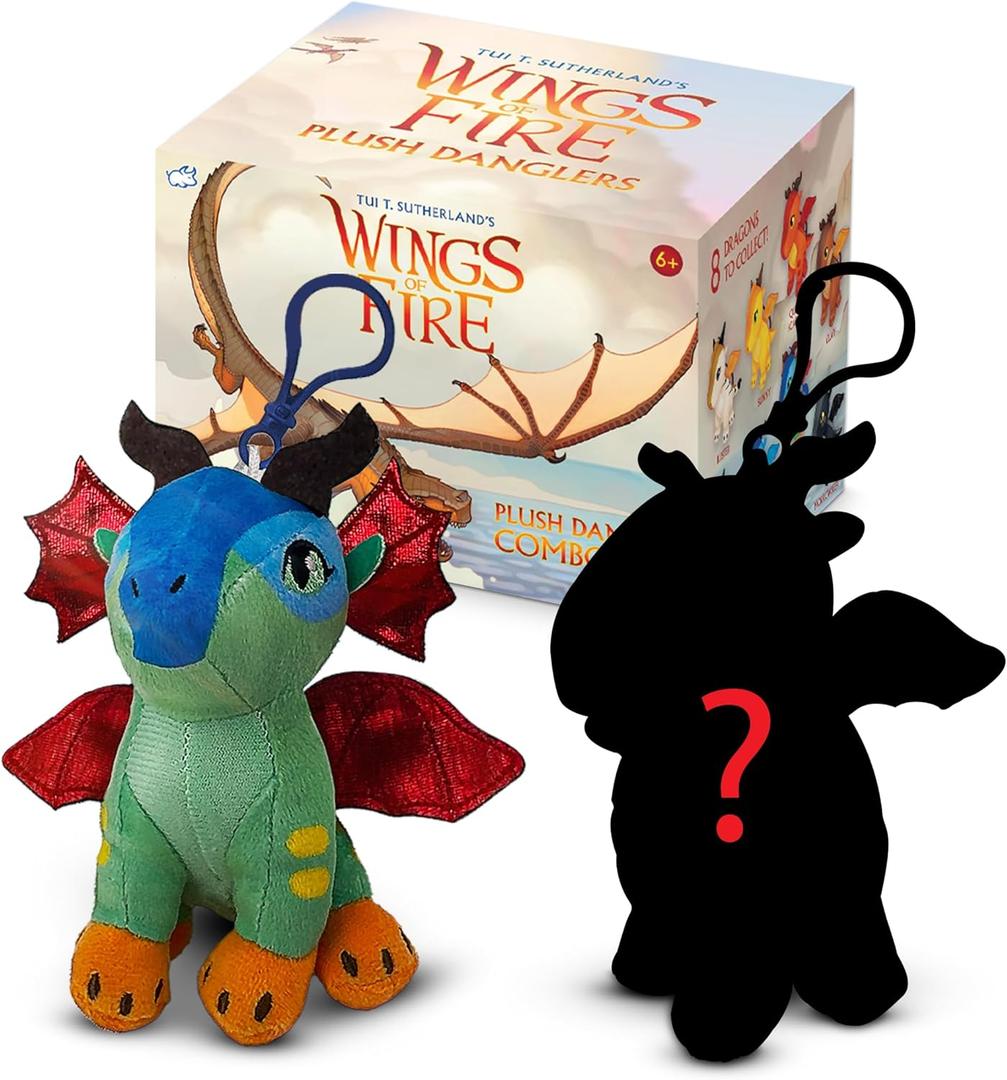 Tui T. Sutherland's - Wings of Fire Dragon Plush Stuffed Animal - Glory & Mystery Dragon Combo Box - Soft Stuffed Animal Dangler Toy - Collectible Dragon Plushies for Kids - 2 Dragons Per Box