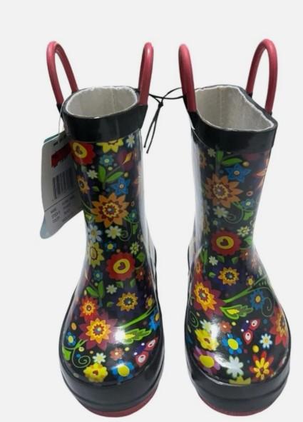 NEW Western Chief Kids Floral Swirl Rain Boot Size 10