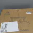 EQEY Glass Coffee Canister Set with Shelf & Spoons - 3 Piece Airtight Seal Coffee Bean Storage Containers & Filter Holder for Kitchen Organization