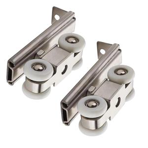 AWEN 2pcs 4-Wheel Stainless Stee Hanging Wheel Suitable fo Sliding Doors in Halls and Kitchen cabinets wadrobe Sliding DoorWheel 23mm/0.9"