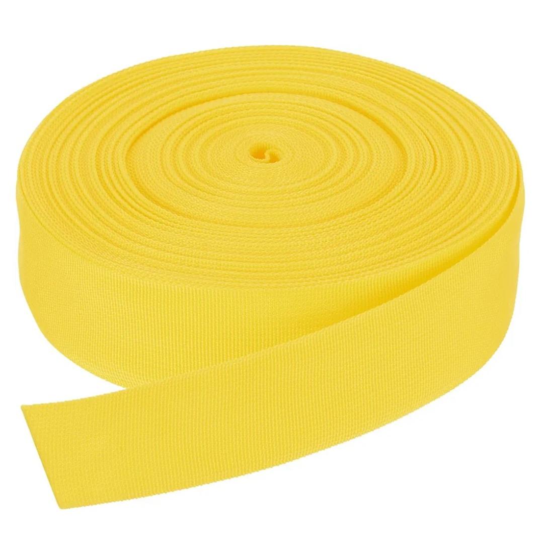 DMiotech Nylon Webbing Belt 10 Yard 25 Yard 50 Yard Length 1" 3/4" 2" 1-1/2" Width Nylon Straps for Sewing Luggage Yellow