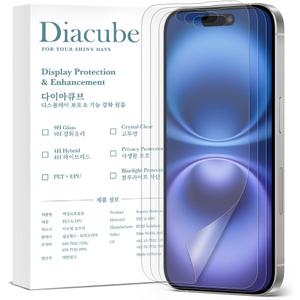 Anti Glare Matte Screen Protector for iPhone 16 [3-Pack] Break-Resistant PET EPU Film, Anti Fingerprint, Silky Touch, Dust Free & Easy Installation with Alignment Jig