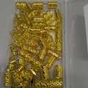 TLAZZ 100PCS Gold Hair Jewelry for Braids Accessories, Metal Hair Dreadlock Jewelry, Braids Rings Cuffs Clips for Women, Braid Jewelry Decorations