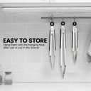 Chengu 12 Pack Stainless Steel Kitchen Tongs 7/9/12 Inches Food Serving Tongs Non Stick Cooking Clips for Kitchen Cooking Barbecue Buffet Wedding Family Gathering Grill Salad