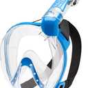 Cressi Adult Snorkeling Full Face Mask - Wide Clear View, Anti-Fog System - Easy Breathing: Safety First - New 2019 - Duke Dry: Designed in Italy: Quality Since 1946 (Medium/Large)