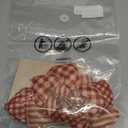 Soulchen 12 Pcs Valentine's Day Heart Ornaments Vintage Fabric Stuffed Heart Hanging Ornaments Rustic Red Buffalo Plaid Hanging Decor with Button for Tree Farmhouse Anniversary Wedding Party, 3 Style