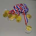12 Pieces Gold Medals for Awards - Winner Medal Metal with Neck Ribbon Prizes for Kids, Adults, Sports Day, Spelling Bees, Competitions, Party, 2 Inches (Baseball)