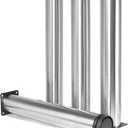 14 Inch Metal Furniture Legs Stainless Steel Adjustable Legs Silver Metal Legs Round Cabinet Legs for Coffee Table Cabinet Desk Sofa Shelves, Pack of 4