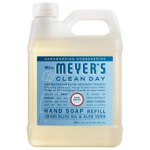 MRS. MEYER'S CLEAN DAY Hand Soap Refill, Rain Water Scent, 33 Fl Oz Bottle