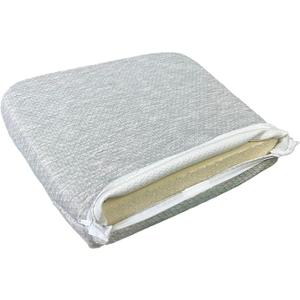 ORGANIC TEXTILES Organic Seat Cushion - 3" Soft Latex with Heather Grey Removable Cotton Cover - GOLS/GOTS Certified - Back Tailbone Pressure Relief Support, Office Chair, Gym Bleacher Seats, Car