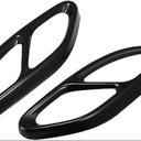 X AUTOHAUX 1 Piece Exhaust Tail Pipe Mufflers Cover Rear Bumper Cylinder Exhaust Pipe Cover for Mercedes-Benz a B C E CLA GLC GLE GLS Class W205 W213 X253