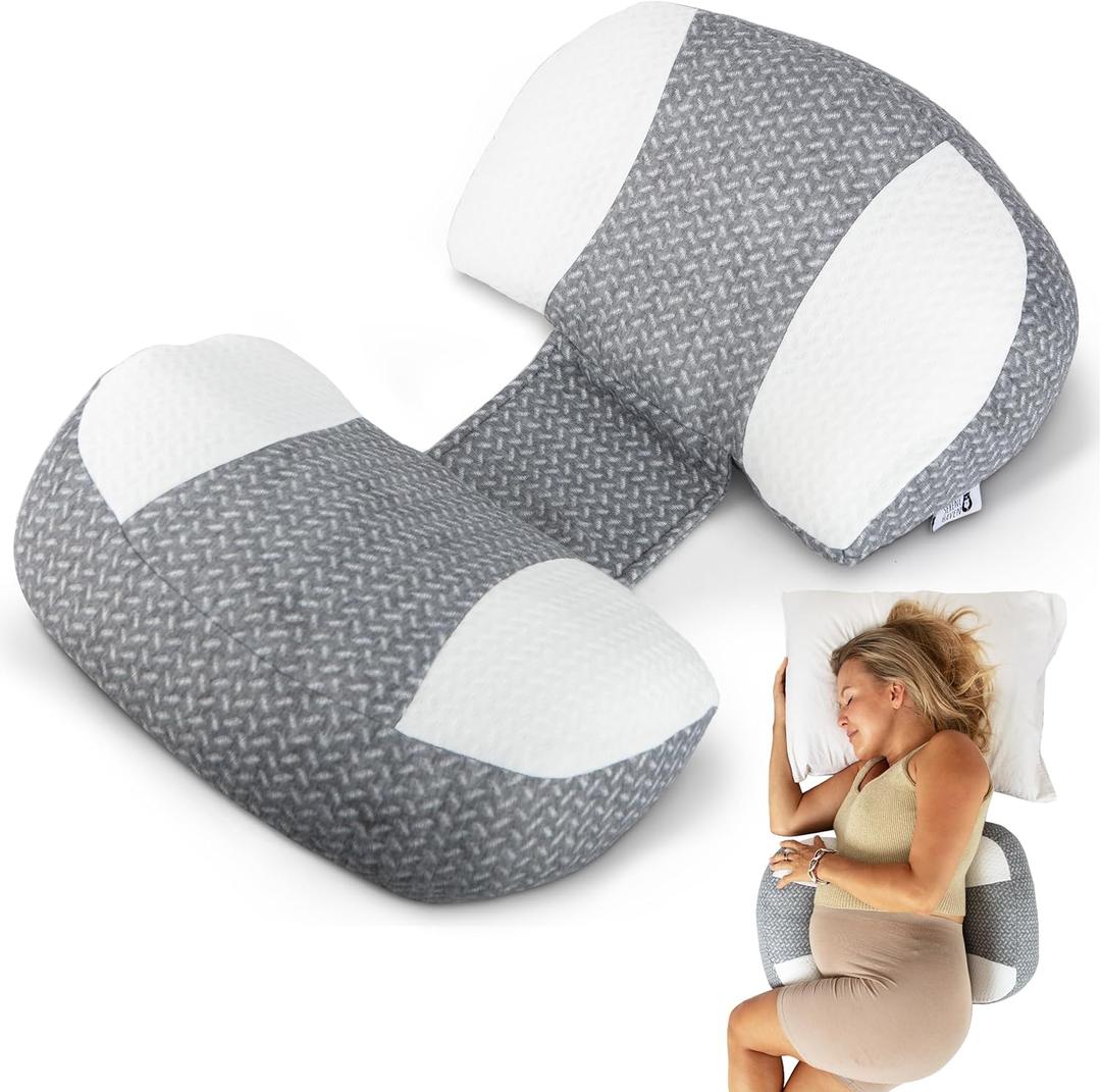 Plus Sized Pregnancy Pillow for Sleeping - Belly, Hip, Back Support for Pregnant Women - Portable Maternity Wedge Pillow for Reducing Pregnancy Fatigue- Adjustable and Washable