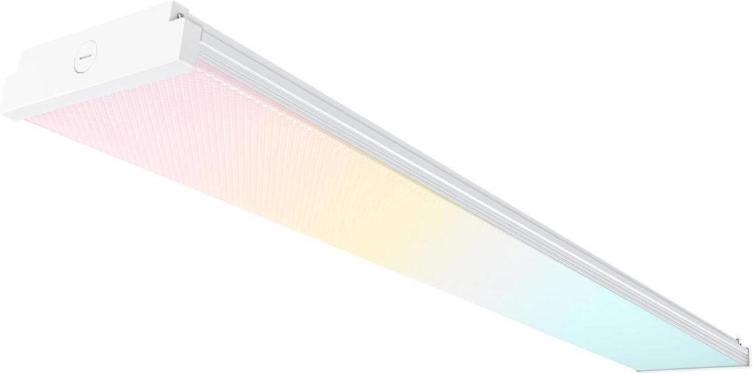 4FT 7'' W LED Wraparound Light, 3 Wattages & 3 CCT 55/65/75W, 3000K-5000K, 3000K4000K5000K