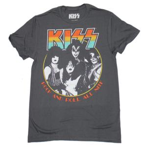 KISS Music Band Rock and Roll All Nite Adult Short Sleeve T-Shirt, XL