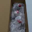 UNIQOOO Champagne Gold HoHoHo Christmas Stocking Holder Set of 3, Max 2Lb, Heavy Duty, Padded Grip Bottom, White Christmas Mantel Hooks Fireplace Garlands Wreath Decoration Hanger, w/Bells Ribbon