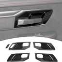 for RAM TRX Inner Door Handle Bowl Cover Trim Compatible with Dodge RAM TRX 2018-2024 Carbon Fiber Interior Accessories 4pcs